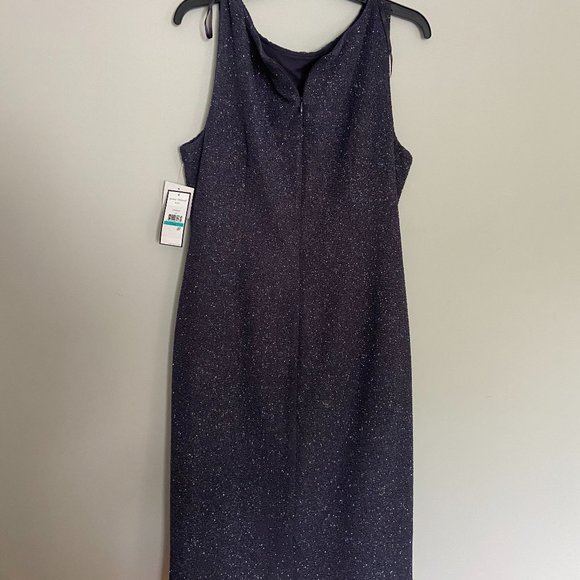 NEW JESSICA HOWARD WOMEN'S SPARKLE SHEATH PARTY DRESS (DK Gray and Silver) SZ 16 - Picture 5 of 10